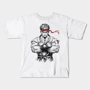 Street Fighter Sketch Art Kids T-Shirt